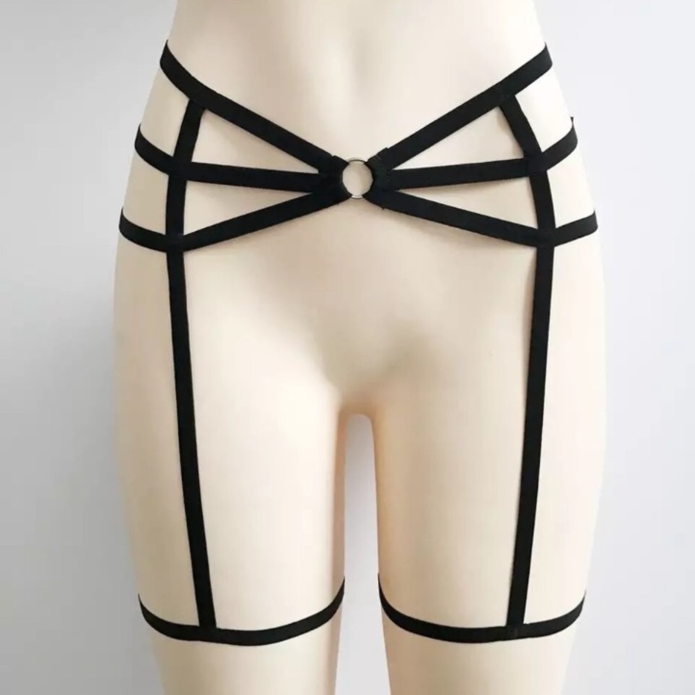 New Black Punk Gothic Straps Harness